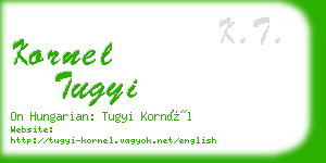 kornel tugyi business card